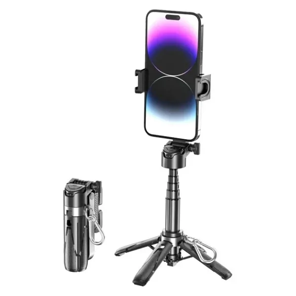 P15 Mini Selfie Çubuğu Tripod Bluetooth Uzaktan Kumandalı 360' Dönebilen Çok Amaçlı Tripod