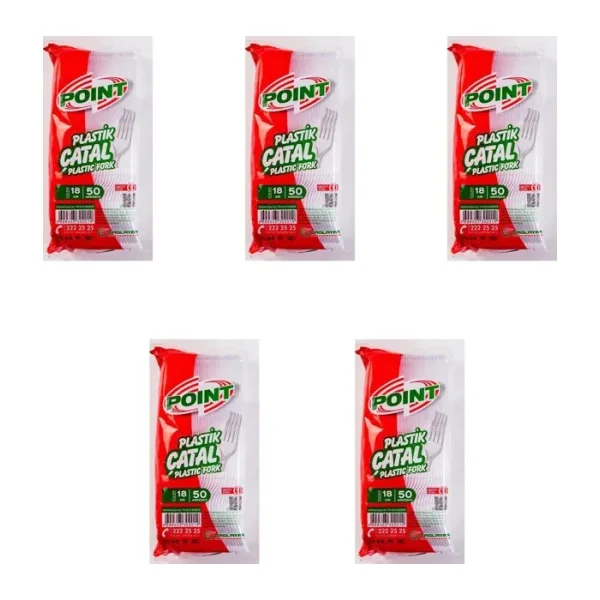 Point Plastik Lux Seffaf Catal - 18 Cm. - 3.2 Gr. - 50 Adetlik 5 Paket