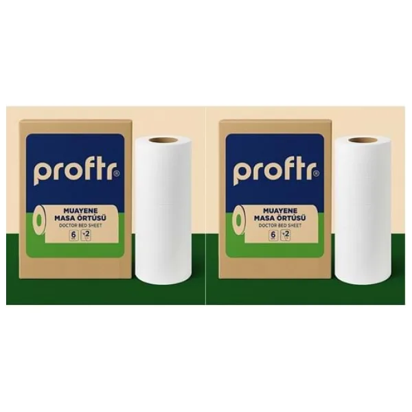 Proftr Muayene Sedye Masa Örtüsü Çift Katlı 50x25CM 50 Metre 12 Li Set (2KLx6)