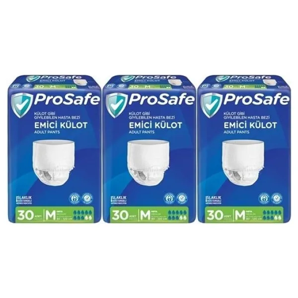 Prosafe Emici Külot Orta Boy M 30'lu 3 Adet Hasta Bezi