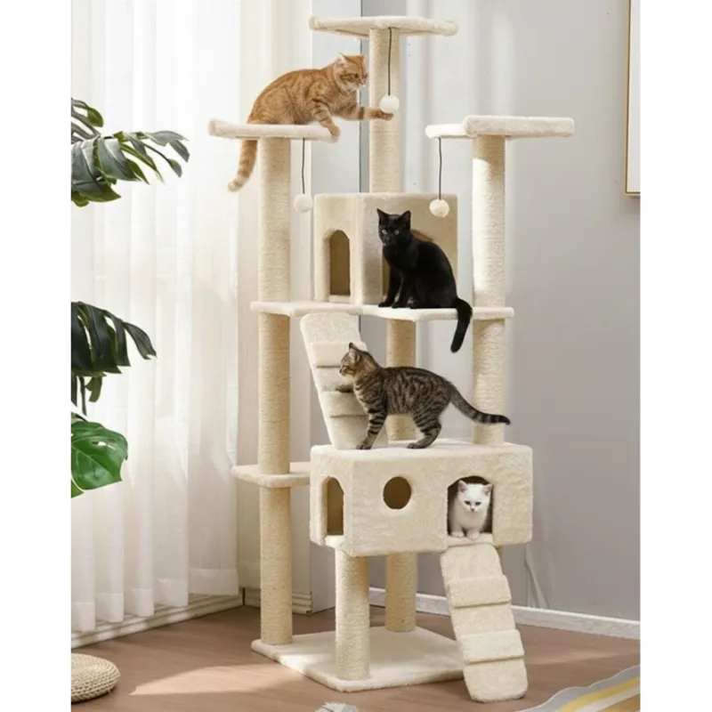 Reyo Pet Residence Kedi Tırmalama Evi Beyaz