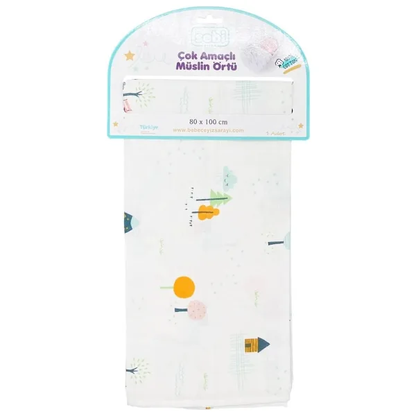 Sebi Bebe Çok Amaçlı Müslin Örtü 80X100 Cm