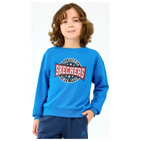 Skechers SK2520017-3573 Mavi Çocuk Sweatshirt