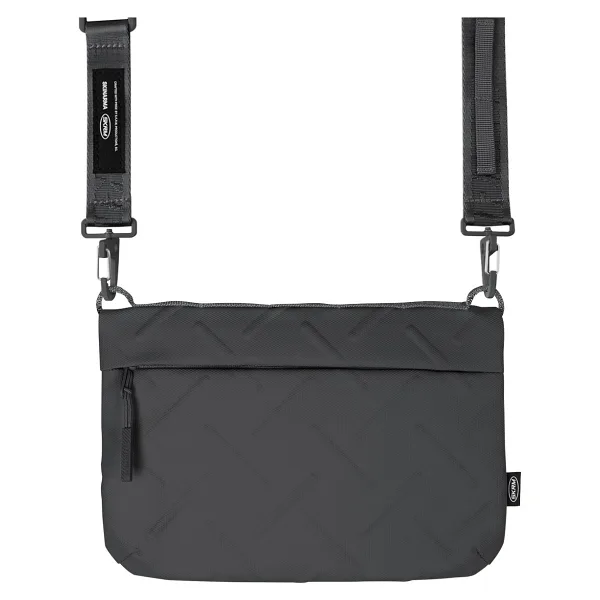 Skinarma Satchel Juno Desenli Naylon Scout Bilek Askı Kayışlı Aksesuar Çantası Gri