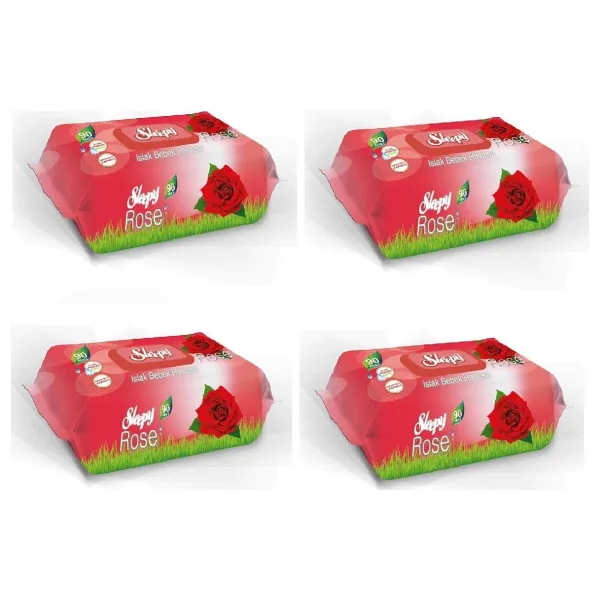Sleepy Gül Kokulu 90 Yaprak 2'li Paket Islak Mendil