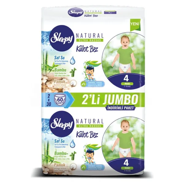 Sleepy Natural 4 Numara Maxi 60'lı Külot Bez