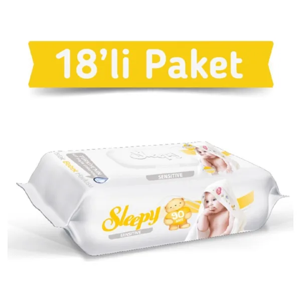 Sleepy Sensitive 90 Yaprak 18'li Paket Islak Mendil