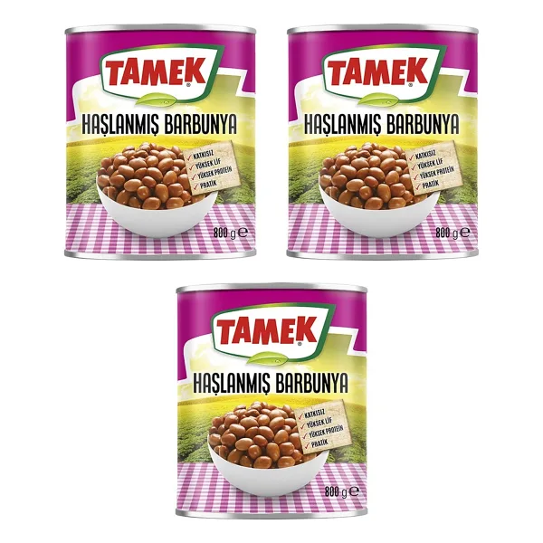 Tamek Haşlanmış Barbunya 800 Gr X 3'Lü Paket