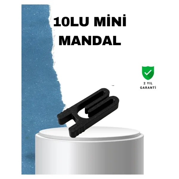 Tekrar Kullanılabilir Poşet Mandalı Siyah 10 Adet
