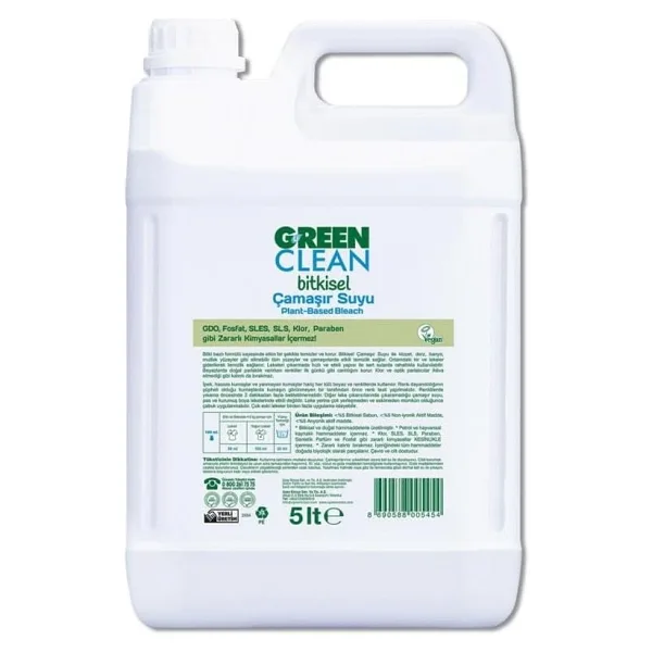 U Green Clean Bitkisel Çamaşır Suyu 5 lt