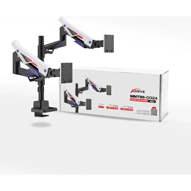 xDrive MNT-95/C024 24-57 inç İki Kollu Monitör Standı