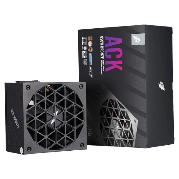 1ST PLAYER ACK 850W 80+ BRONZE AKTİF PFC 14CM FAN 5 YIL GARANTİLİ SİYAH GÜÇ KAYNAĞI
