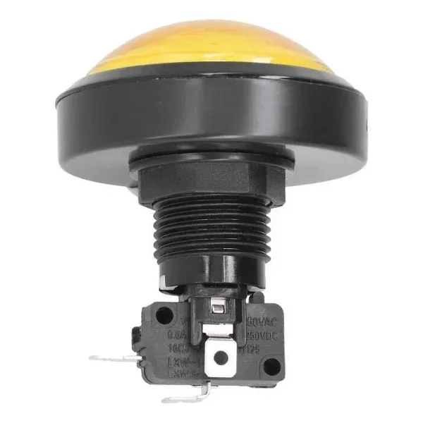 60mm 12V Bombeli Işıklı Oyun Makinesi Butonu - Sarı