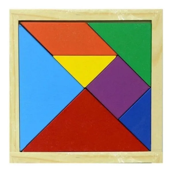 7 Parca Egitici Renkli Ahsap Orta Boy Tangram Akil Zeka Mantik Ve Strateji Oyunu