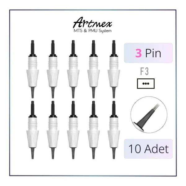 Artmex Kalıcı Makyaj İğnesi F3 Microblading 10 Adet