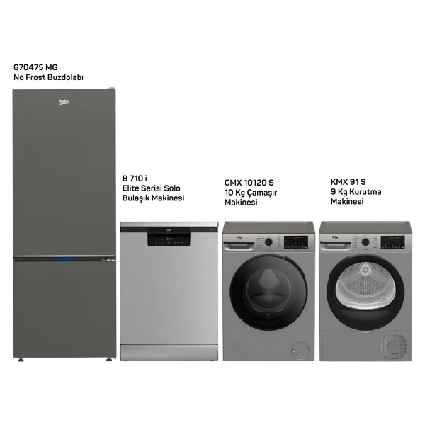 Beko 4 'lü Gri Beyaz Eşya Seti 7