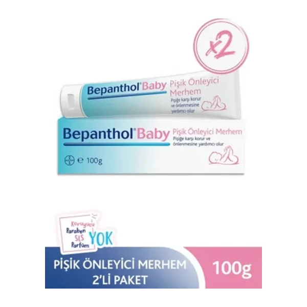 Bepanthol Baby Pişik Kremi 100 gr 2 Adet