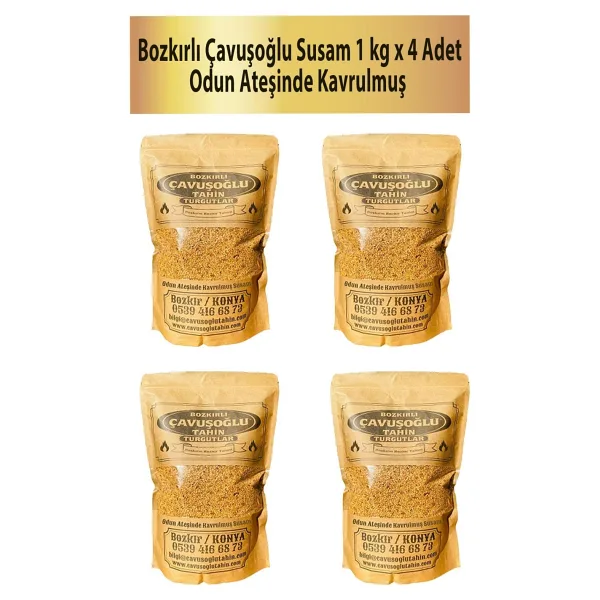 Bozkırlı Çavuşoğlu Odun Ateşinde Kavrulmuş Susam 1 Kg x 4 Adet
