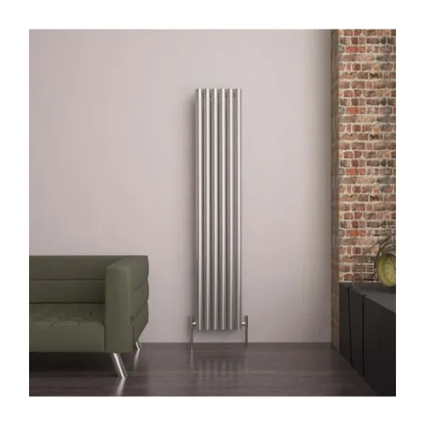 Carisa Mistral Dikey Paslanmaz Çelik Radyatör Modern Tasarım Ayna Polisaj 180x45 Cm
