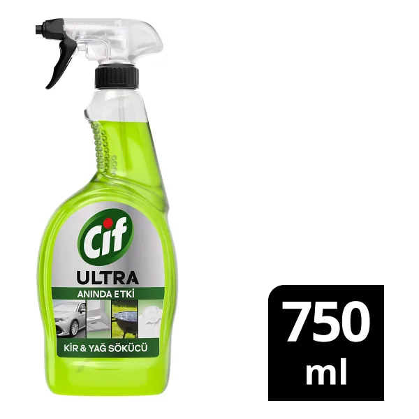 Cif Ultra Anında Etki Kir ve Yağ Çözücü 750 ml