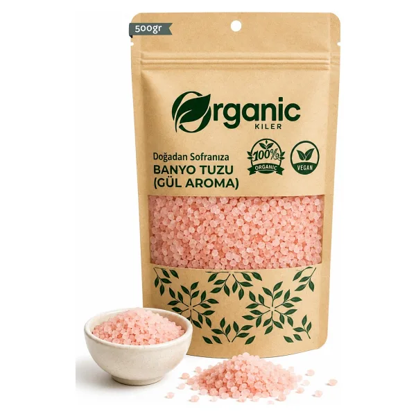 Doğal Gül Aromalı Banyo Tuzu 500GR Ayak Bakım Tuzu Rahatlatıcı & Yenileyici - 500 GR