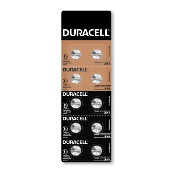 Duracell LR44 10'lu Alkalin Düğme Pil