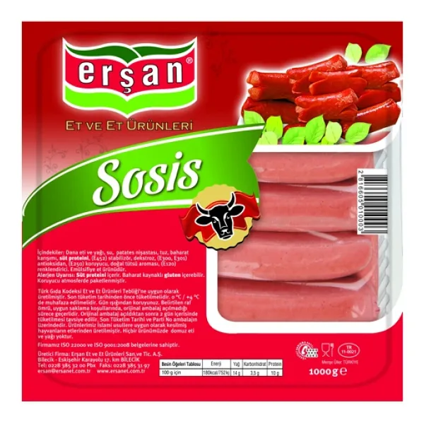 Erşan 1 kg Dana Uzun Sosis