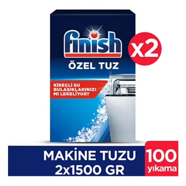 Finish Bulaşık Makinesi Özel Tuz 1500 Gr x 2
