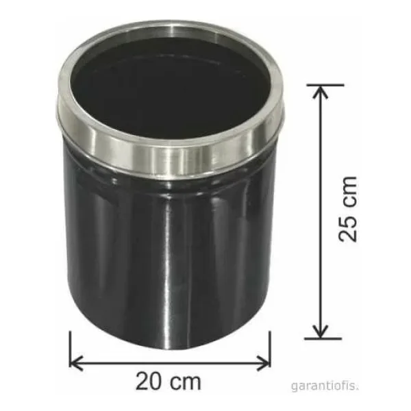 Garanti Metal 1431 Paslanmaz Çemberli Çöp Kovası (8 Litre)
