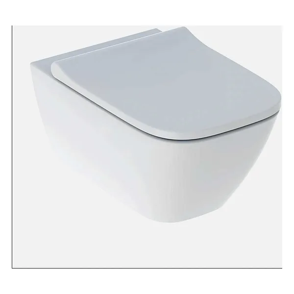 Geberit Smyle Square Rimfree Soft Asma Klozet ve Kapak, Beyaz