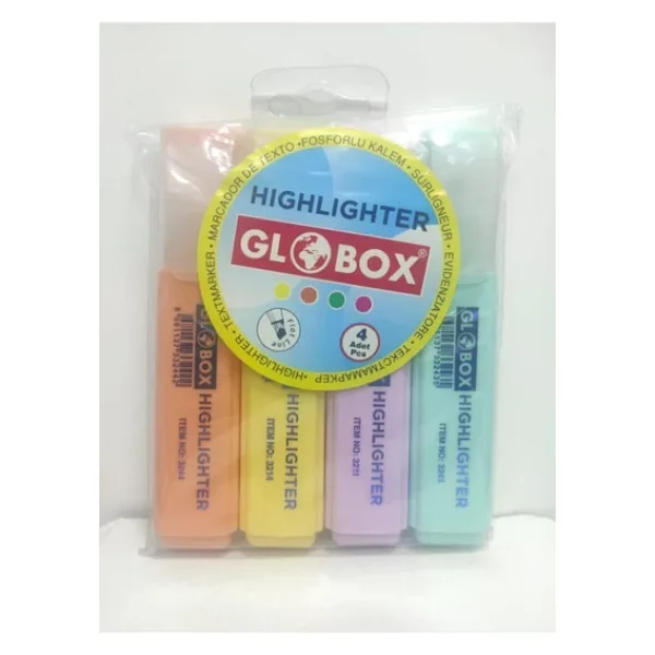 Globox Highlighter Forforlu Renkler 4lü Set F.k