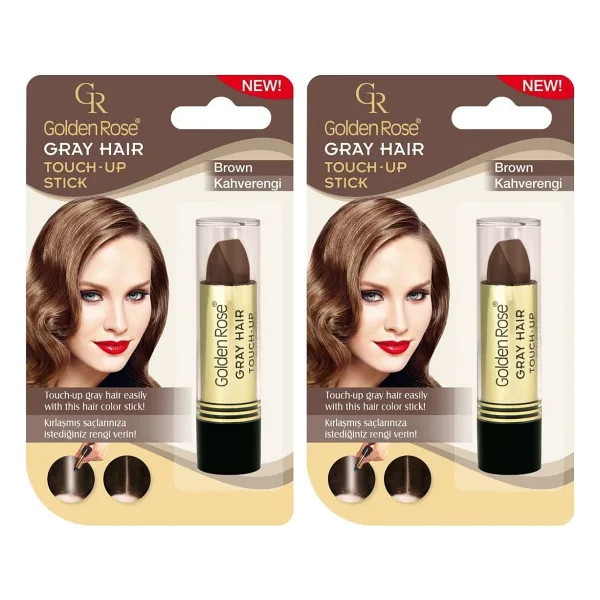 Golden Rose Gray Hair Touch Up Stick Saç Düzeltici Çubuk (Kahverengi, No: 05) (2 paketi)