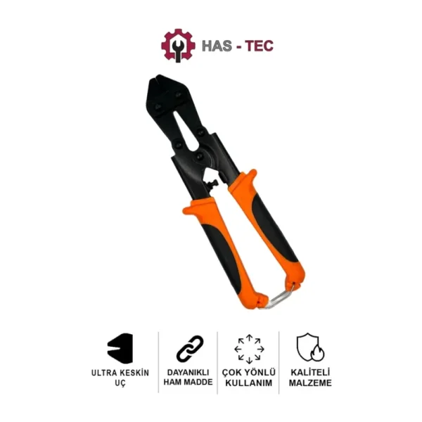 Has-Tec Tel Makası, Tel Kesici Yüksek Karbon Çelik, Ergonomik Sap, Ultra Keskin