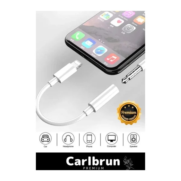 iPhone 15 14 13 12 11 X 8 7 Plus iPad Uyumlu Lightning Uyumlu Kulaklık Çevirici Aux Dönüştürücü