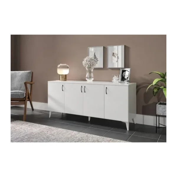 KZNMOB HOME Sigma Çok Amaçlı Beyaz Mdf Konsol - Tamamı 1. Kalite Mdf