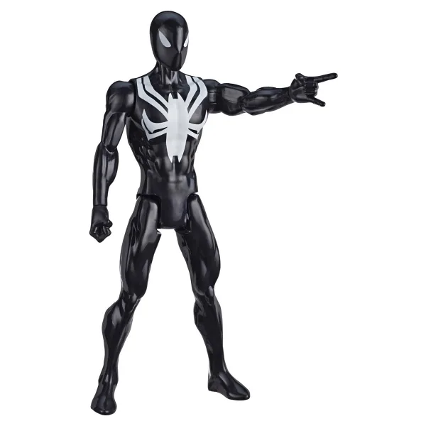 Marvel Spider-Man Titan Hero Web Warriors Siyah Zırhlı Spider-Man Figür E8523