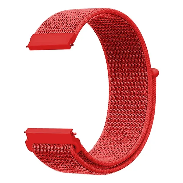 Microsonic Samsung Galaxy Watch 5 Pro 45mm Hasırlı Woven Sport Loop Kırmızı Kordon