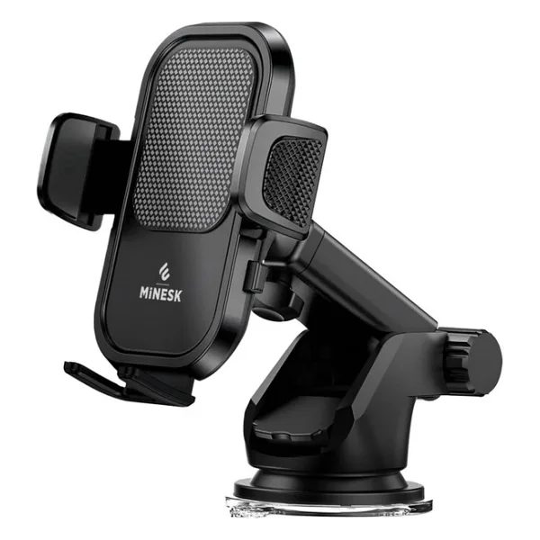 Minesk Otomatik Klipsli Araba Telefon Tutucu Cam Ve Torpido için Yüksek Kalite Yapışkan, Ayarlanabilir Yükseklik ve Yakınlık Ergonomik Tasarım Araç Telefon Tutucu
