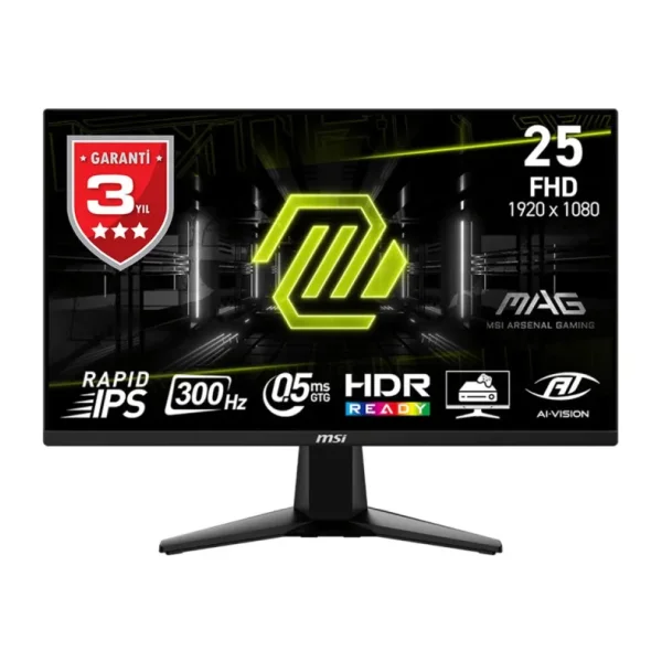 MSI MAG 255XF 24.5" 0.5 ms Full HD IPS 300 Hz Oyuncu Monitörü