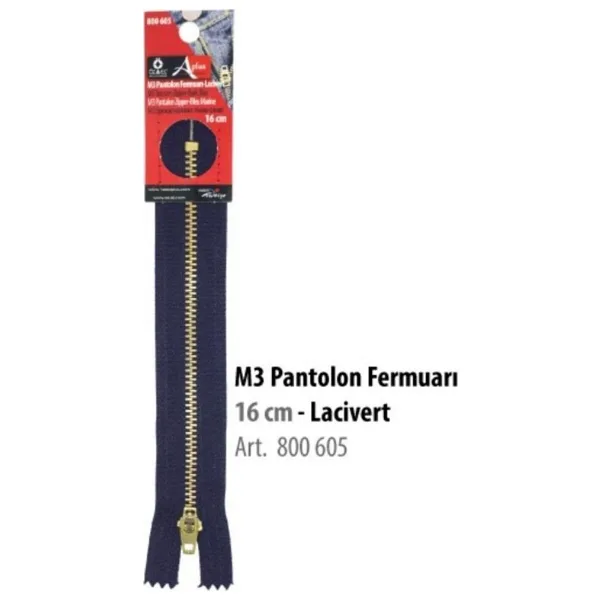 Öz-El Lacivert Pantolon Fermuarı Metal 16 Cm
