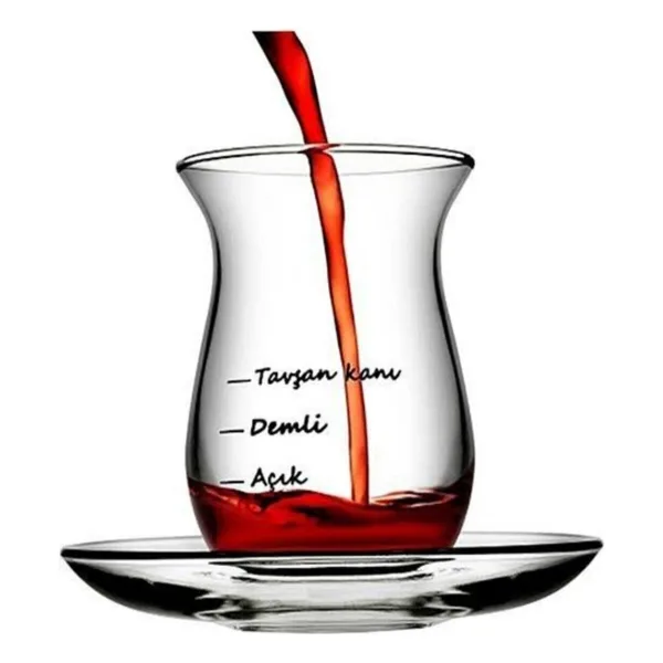 Paşabahçe Çayımın Demi 8 Parça 4 Kişilik Çay Seti