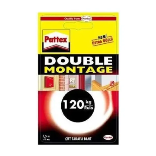 Pattex 1483609 120 kg Double Montaj Bandı