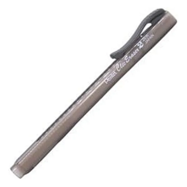 Pentel Sürgülü Kalem Silgi Şeffaf Gövdeli Siyah YZE-11T-B