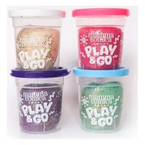 Play & Go 4 Lü Doğal Simli Oyun Hamuru Seti (4 Renk X 65 Gr)