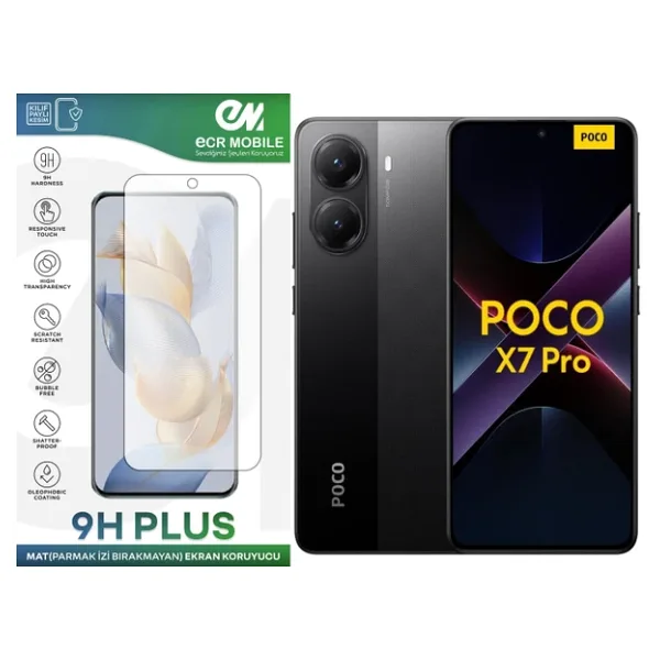 Poco X7 Pro Ekran Koruyucu Mat Parmak İzi Bırakmayan Uyumlu 9H Esnek Nano Kırılmayan