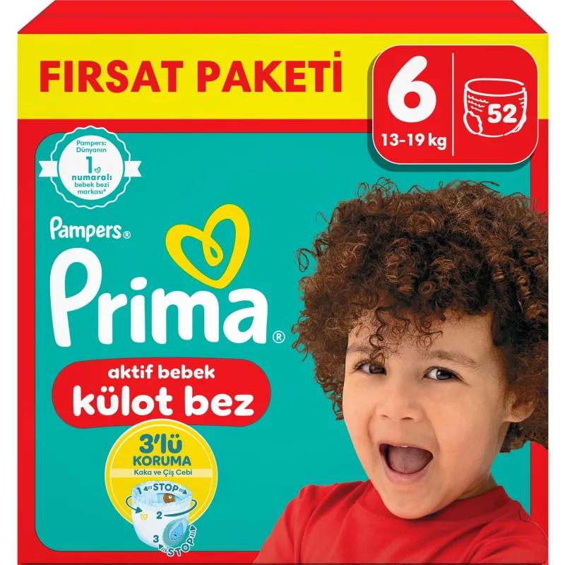 Prima 6 Numara Extra Large 52'li Külot Bez