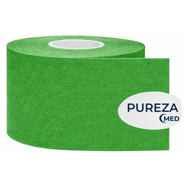 Pureza Kinesiyolojik Bandı Yeşil/Sporcu Bantı, Ağrı Için Kas Bandı Su Ve Ter Geçirmez Spor Yapışkan Bant 5Cmx5cm