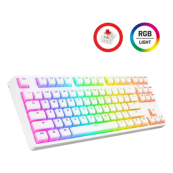Rampage Ghost KB-R136 RGB TKL Red Switch Kablolu Mekanik Oyuncu Klavyesi