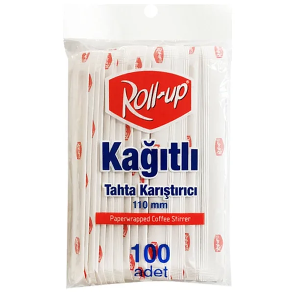 Roll-Up Tekli Sarım Ahşap Karıştırıcı 100'LÜ 11 cm 4 Adet