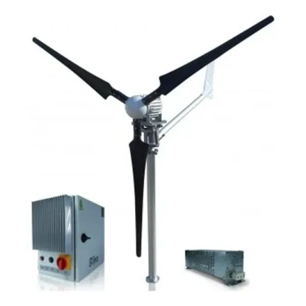 Set 1500W 48V Windsafe Korumalı Rüzgar Türbini + Wind Pro Şarj Kontrol Cihazı iSTA-BREEZE